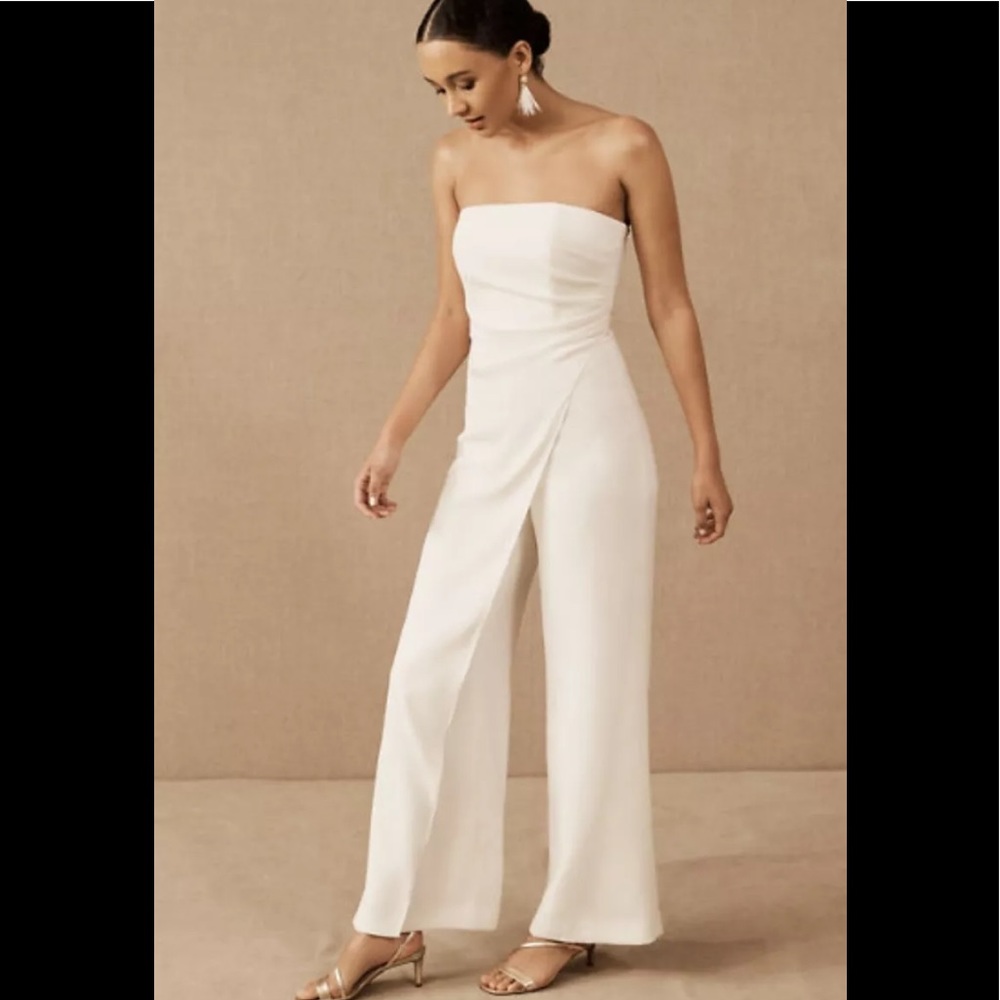 BHLDN White Strapless Jumpsuit - NEEDS TO BE DRY CLEANED BEFORE WEARING